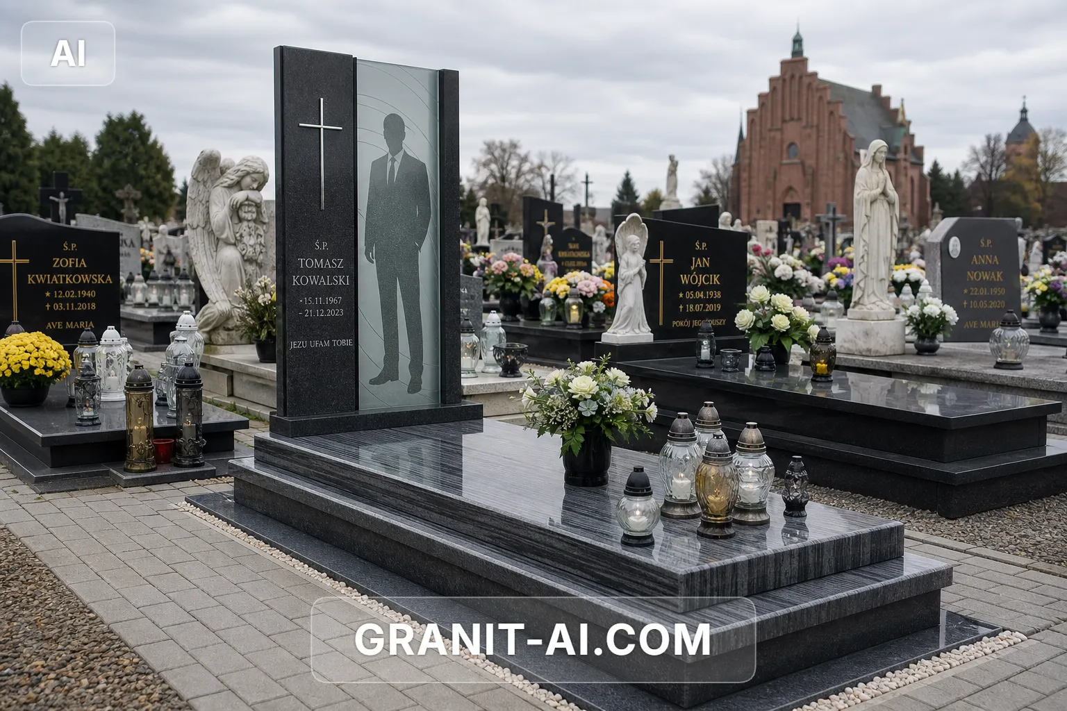 Szkło mrożone z sylwetką