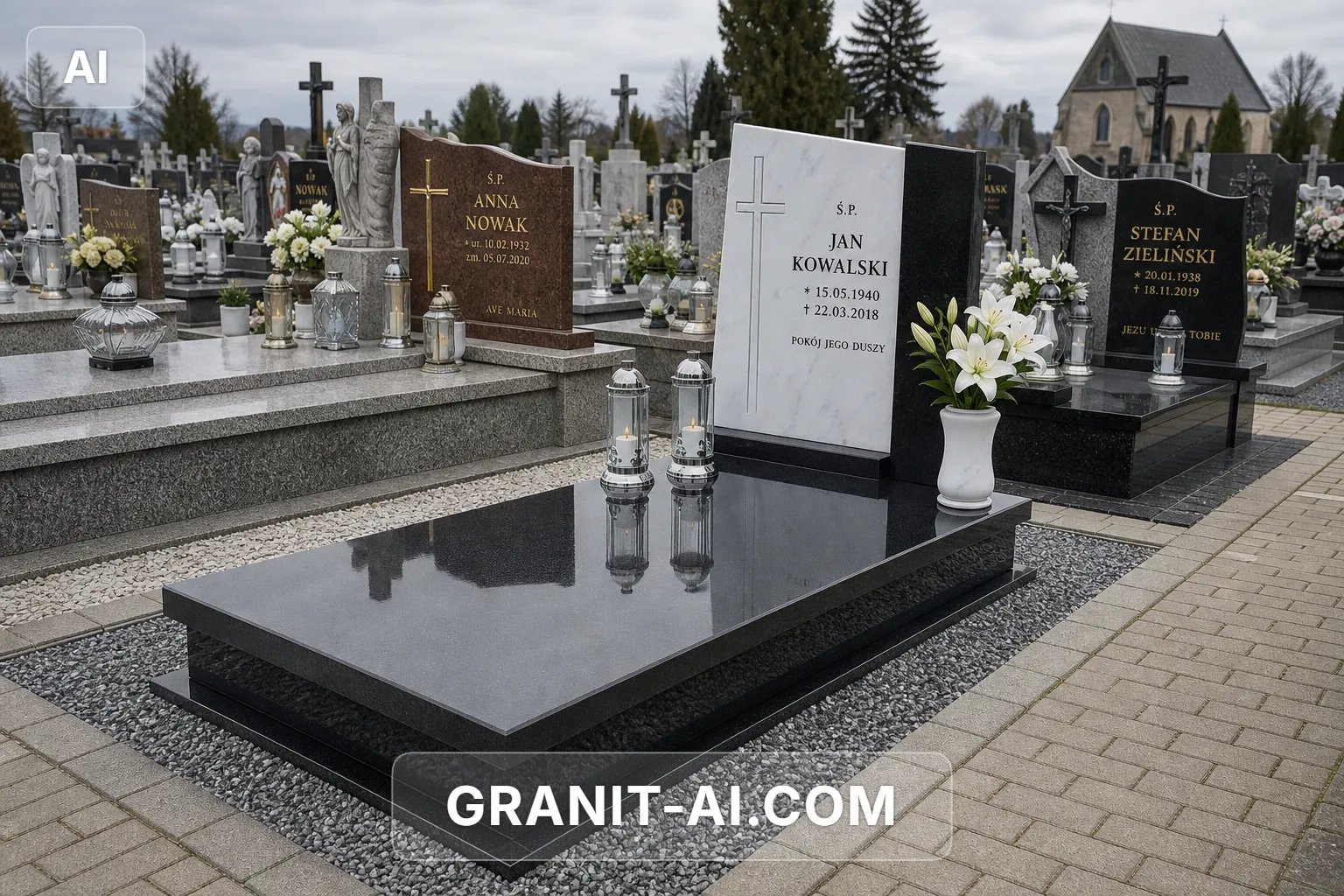 Biały marmur kontra czarny granit